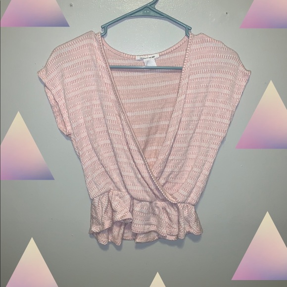 Pink and white slip crop top - Picture 3 of 3